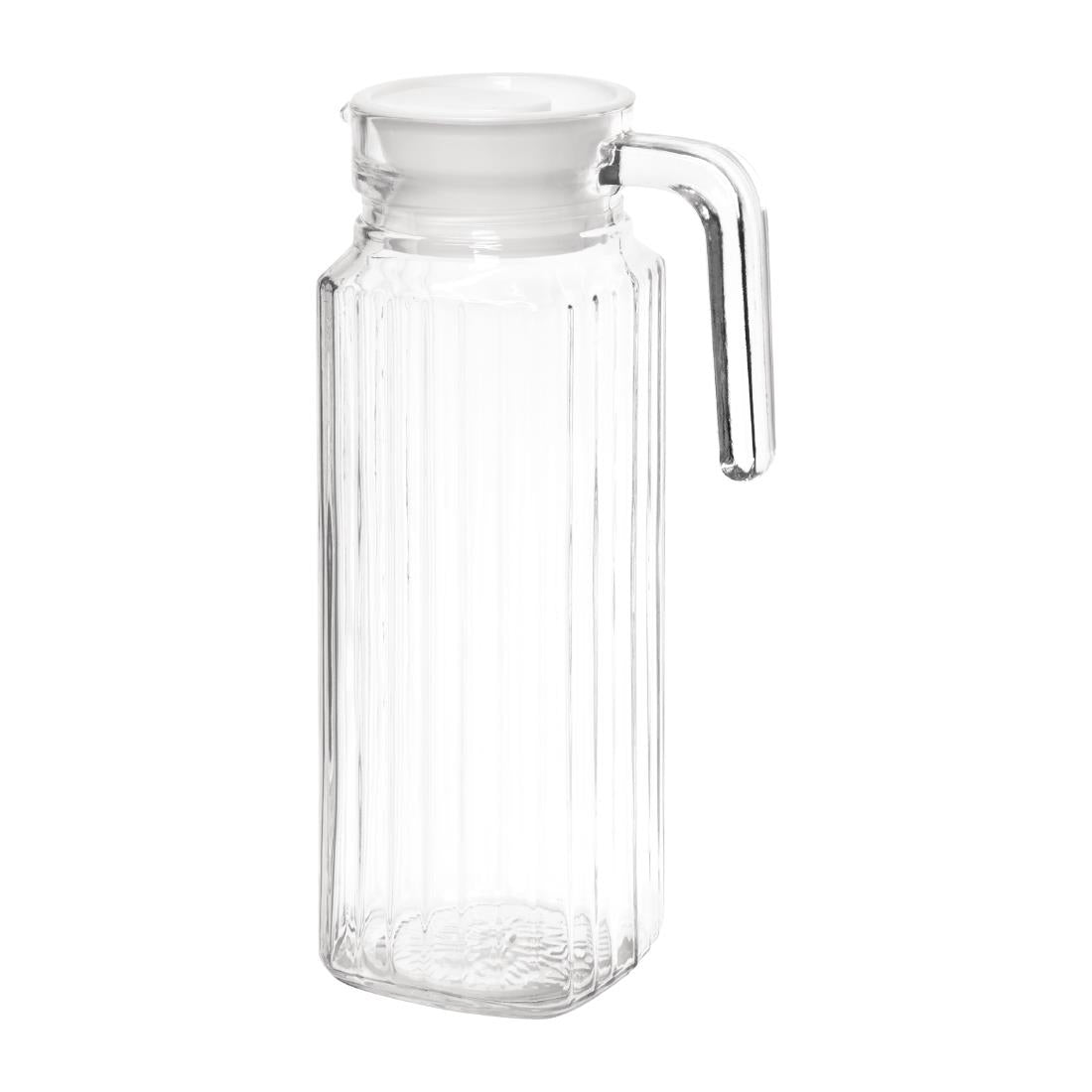 GF922 Olympia Ribbed Glass Jugs 1Ltr (Pack of 6) JD Catering Equipment Solutions Ltd