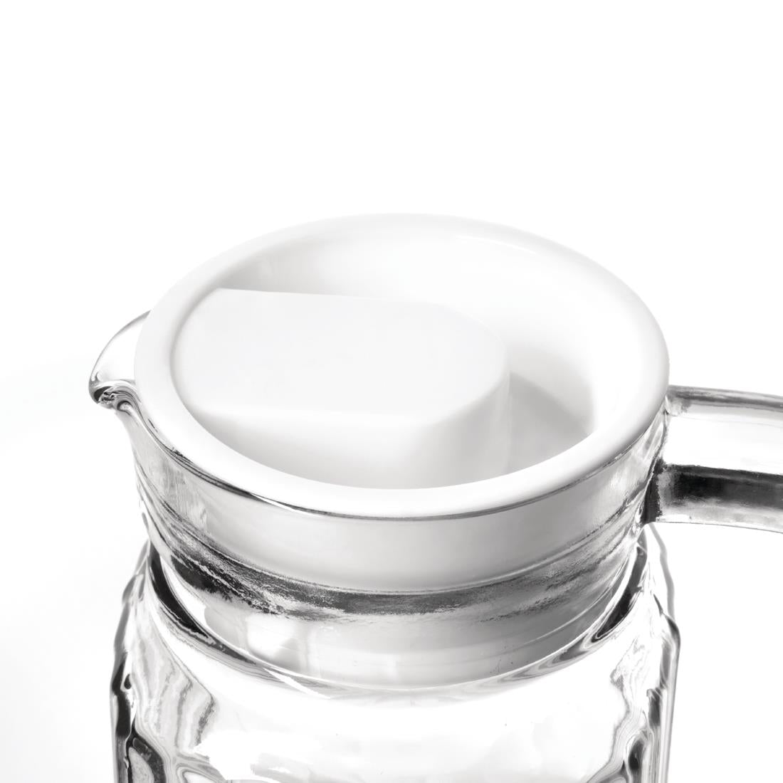 GF922 Olympia Ribbed Glass Jugs 1Ltr (Pack of 6) JD Catering Equipment Solutions Ltd