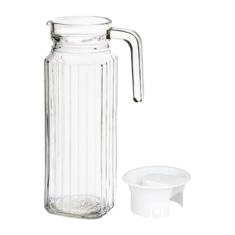 GF922 Olympia Ribbed Glass Jugs 1Ltr (Pack of 6) JD Catering Equipment Solutions Ltd