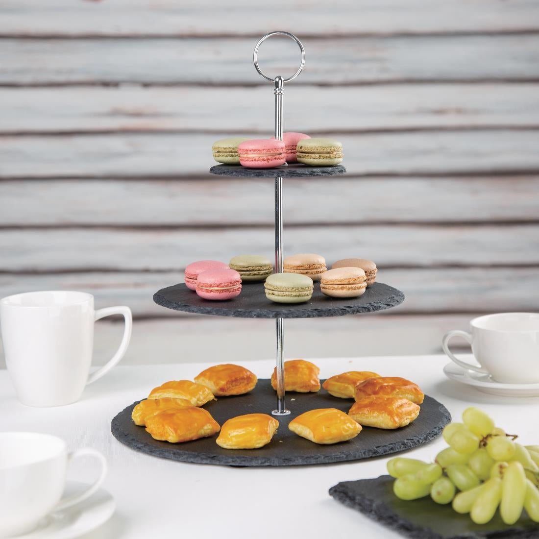 GF991 Olympia 3 Tier Slate Afternoon Tea Stand JD Catering Equipment Solutions Ltd