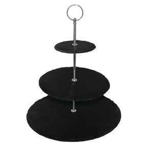 GF991 Olympia 3 Tier Slate Afternoon Tea Stand - JD Catering Equipment Solutions Ltd