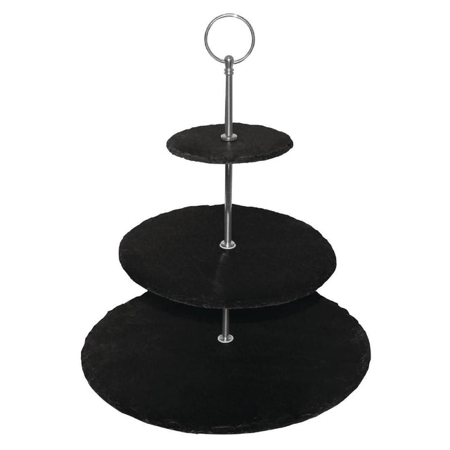GF991 Olympia 3 Tier Slate Afternoon Tea Stand JD Catering Equipment Solutions Ltd