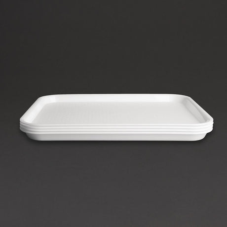 GF995 Kristallon Polypropylene Fast Food Tray White Small 345mm JD Catering Equipment Solutions Ltd