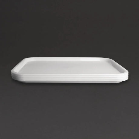 GF996 Kristallon Polypropylene Fast Food Tray White Medium 415mm - JD Catering Equipment Solutions Ltd