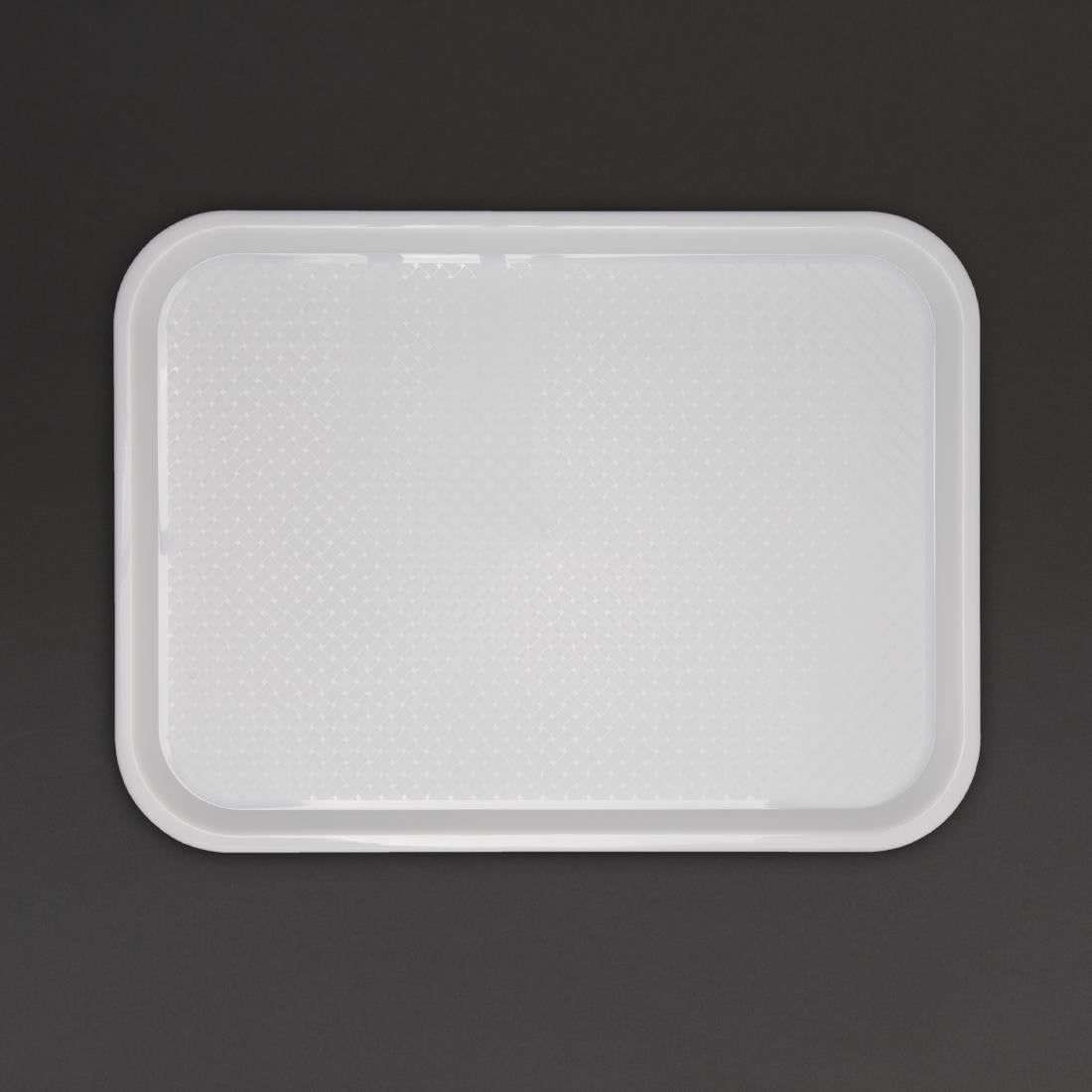 GF997 Kristallon Polypropylene Fast Food Tray White Large 450mm JD Catering Equipment Solutions Ltd