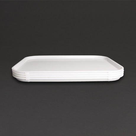 GF997 Kristallon Polypropylene Fast Food Tray White Large 450mm JD Catering Equipment Solutions Ltd