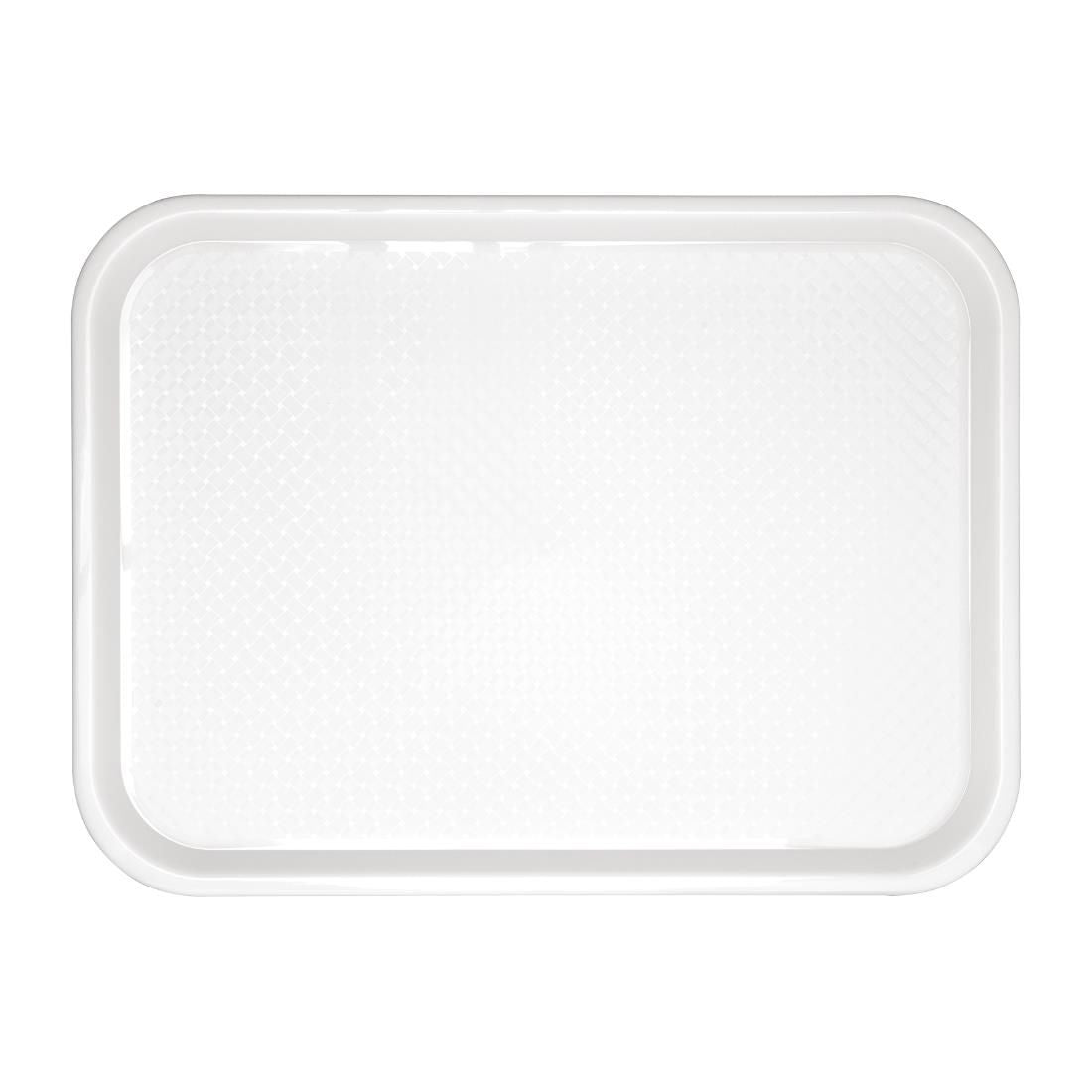 GF997 Kristallon Polypropylene Fast Food Tray White Large 450mm JD Catering Equipment Solutions Ltd