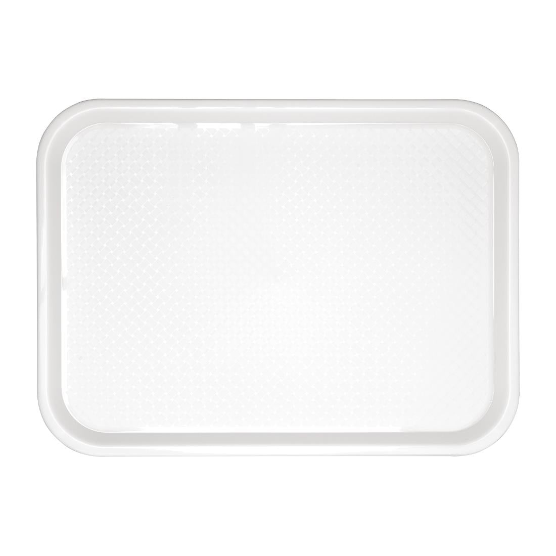 GF997 Kristallon Polypropylene Fast Food Tray White Large 450mm JD Catering Equipment Solutions Ltd