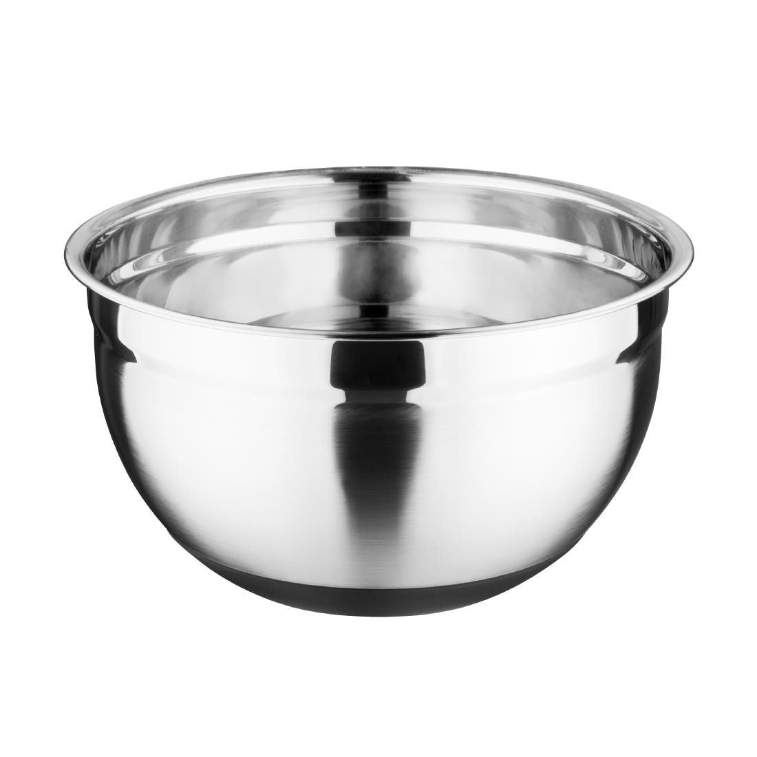 GG021 Vogue Stainless Steel Bowl with Silicone Base 3Ltr JD Catering Equipment Solutions Ltd