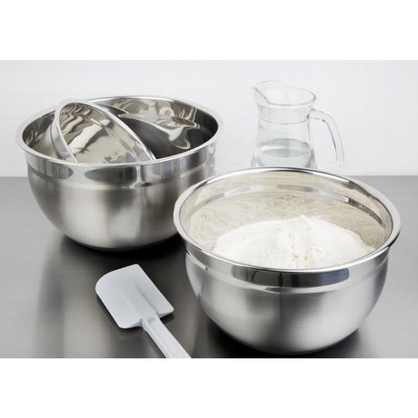 GG021 Vogue Stainless Steel Bowl with Silicone Base 3Ltr JD Catering Equipment Solutions Ltd