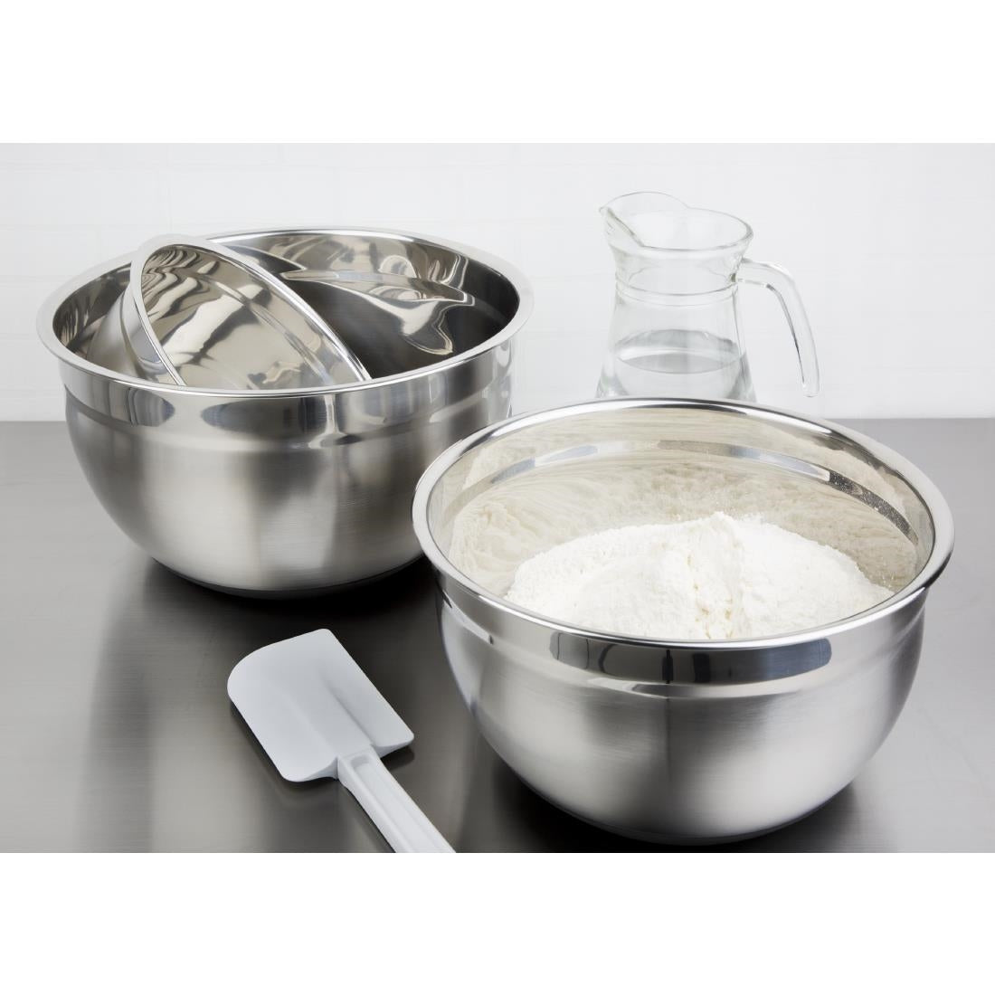 GG022 Vogue Stainless Steel Bowl with Silicone Base 5Ltr JD Catering Equipment Solutions Ltd