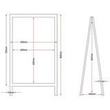 GG108 Olympia Pavement Board 850 x 500mm Wood Framed JD Catering Equipment Solutions Ltd