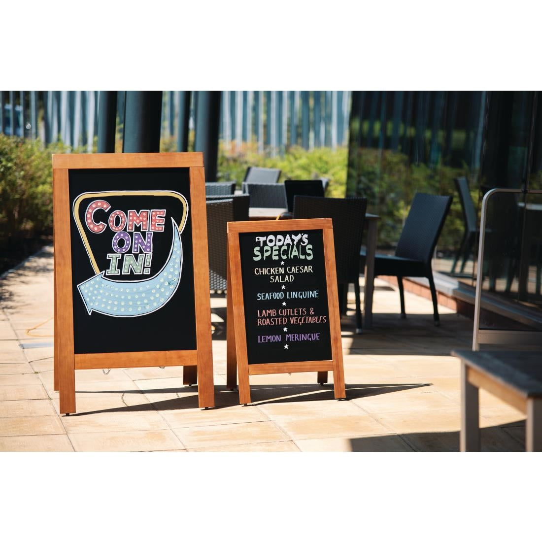 GG108 Olympia Pavement Board 850 x 500mm Wood Framed JD Catering Equipment Solutions Ltd