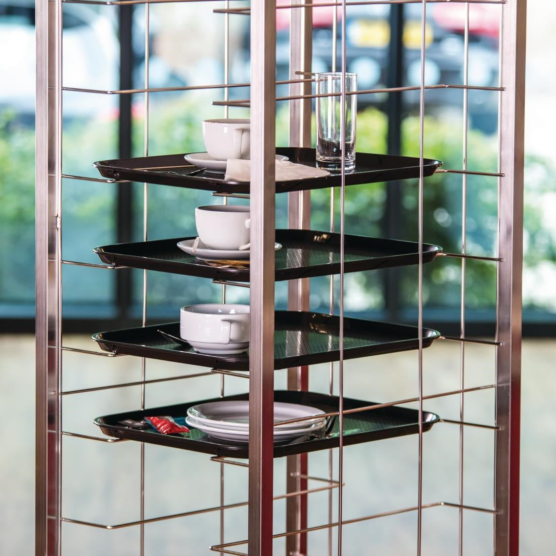 GG137 Craven Steel Tray Clearing Trolley 7 Shelves JD Catering Equipment Solutions Ltd