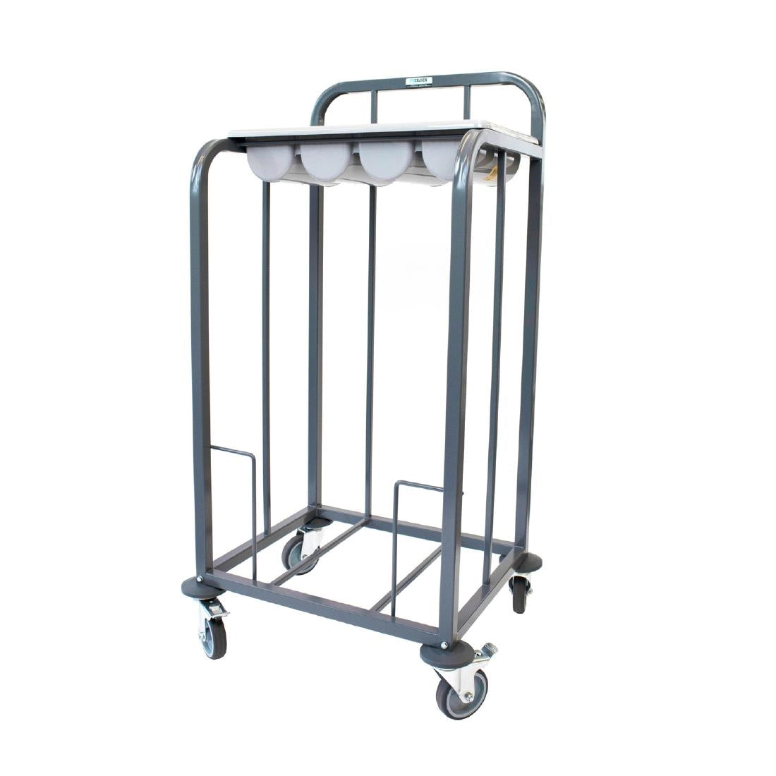 GG138 Craven Steel Single Tier Cutlery and Tray Dispense Trolley JD Catering Equipment Solutions Ltd