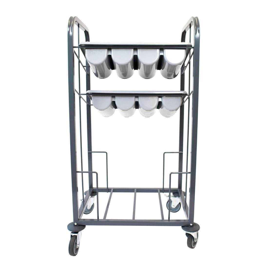 GG139 Craven Steel Two Tier Cutlery and Tray Dispense Trolley JD Catering Equipment Solutions Ltd