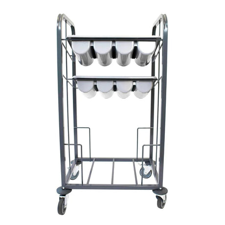 GG139 Craven Steel Two Tier Cutlery and Tray Dispense Trolley - JD Catering Equipment Solutions Ltd