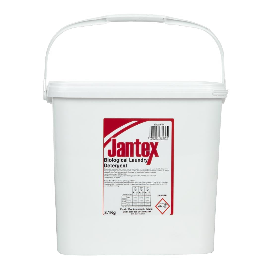 GG180 Jantex Biological Laundry Detergent Powder 8.1kg JD Catering Equipment Solutions Ltd