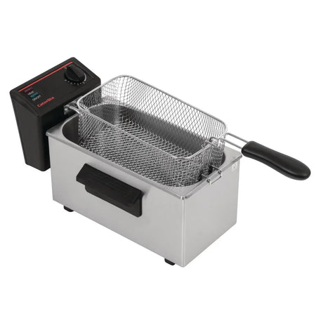 GG198 Caterlite Light Duty Single Tank Single Basket Countertop Electric Fryer 2kW - JD Catering Equipment Solutions Ltd
