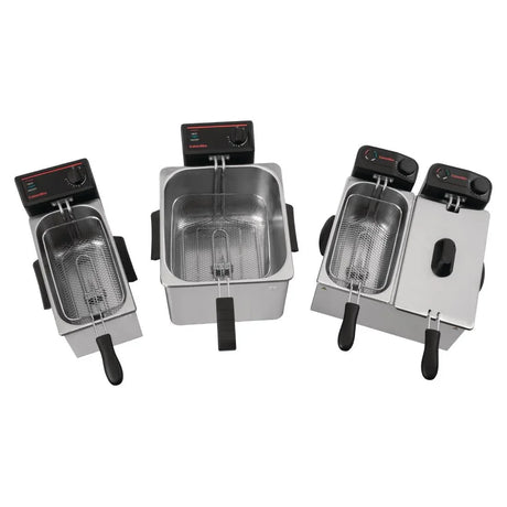 GG198 Caterlite Light Duty Single Tank Single Basket Countertop Electric Fryer 2kW - JD Catering Equipment Solutions Ltd