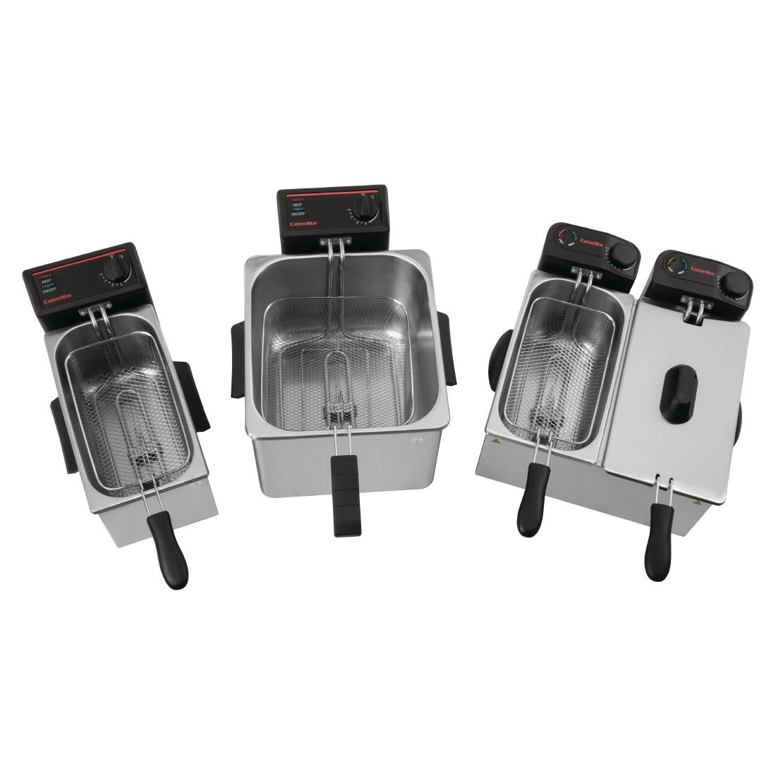 GG199 Caterlite Light Duty Twin Tank Twin Basket Electric Fryer 2x2kW JD Catering Equipment Solutions Ltd