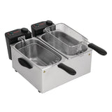 GG199 Caterlite Light Duty Twin Tank Twin Basket Electric Fryer 2x2kW JD Catering Equipment Solutions Ltd