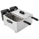 GG199 Caterlite Light Duty Twin Tank Twin Basket Electric Fryer 2x2kW JD Catering Equipment Solutions Ltd