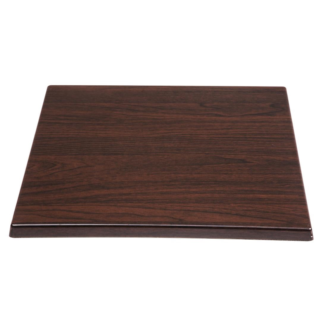 GG635 Bolero Pre-drilled Square Table Top Dark Brown 600mm JD Catering Equipment Solutions Ltd