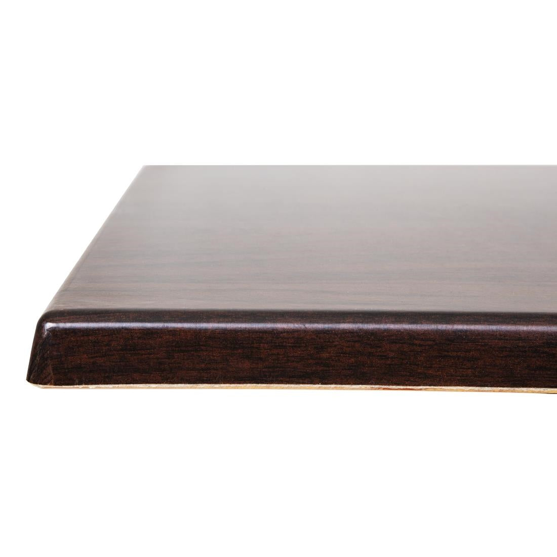 GG635 Bolero Pre-drilled Square Table Top Dark Brown 600mm JD Catering Equipment Solutions Ltd