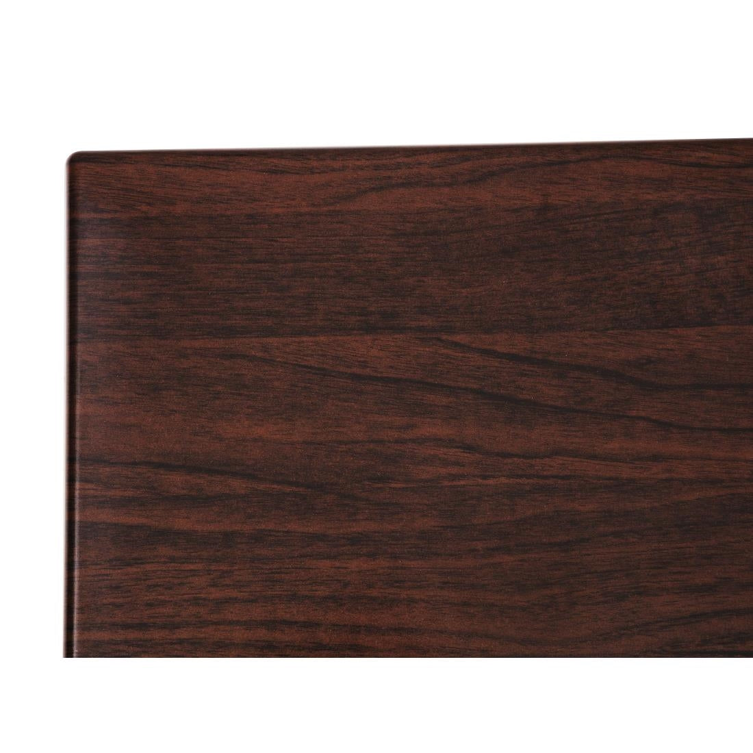 GG635 Bolero Pre-drilled Square Table Top Dark Brown 600mm JD Catering Equipment Solutions Ltd