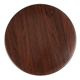 GG643 Bolero Pre-drilled Round Table Top Dark Brown 600mm JD Catering Equipment Solutions Ltd