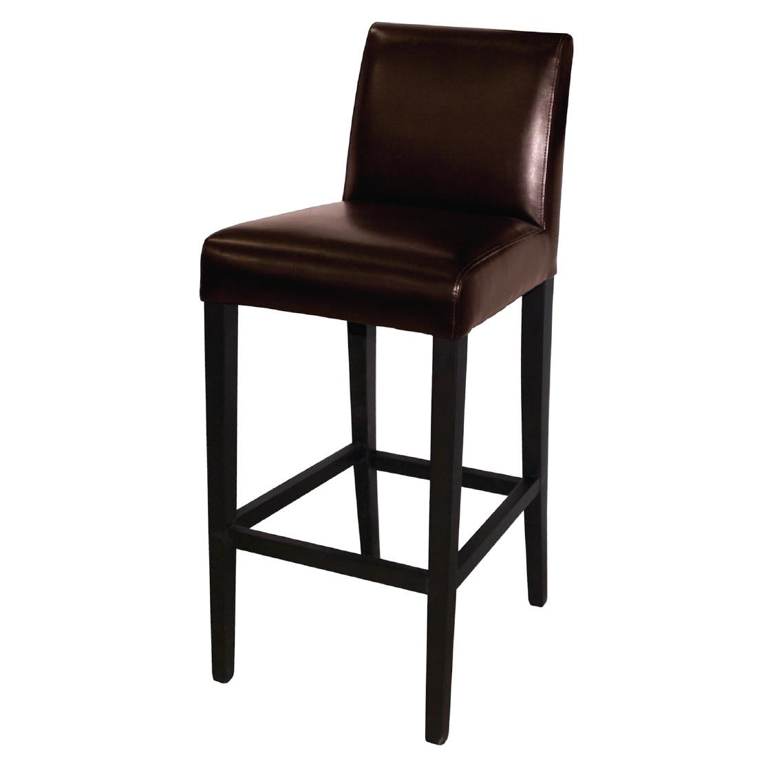 GG652 Bolero Faux Leather High Bar Stool Brown (Single) JD Catering Equipment Solutions Ltd