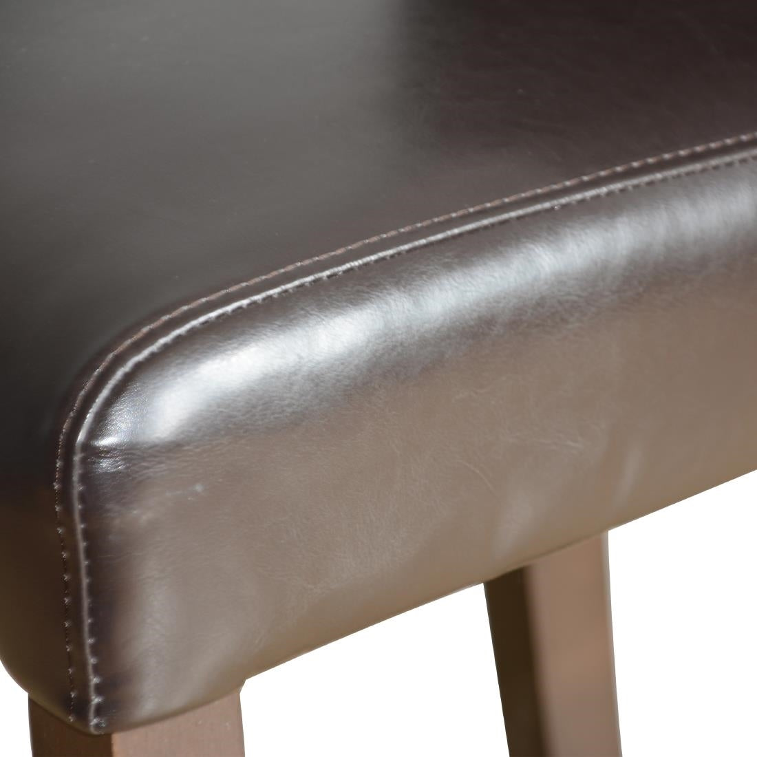 GG652 Bolero Faux Leather High Bar Stool Brown (Single) JD Catering Equipment Solutions Ltd