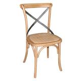 GG656 Bolero Natural Bentwood Chairs with Metal Cross Backrest (Pack of 2) JD Catering Equipment Solutions Ltd