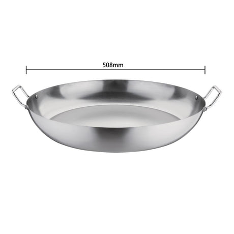 GG720 Vogue Carbon Steel Paella Pan 508mm JD Catering Equipment Solutions Ltd