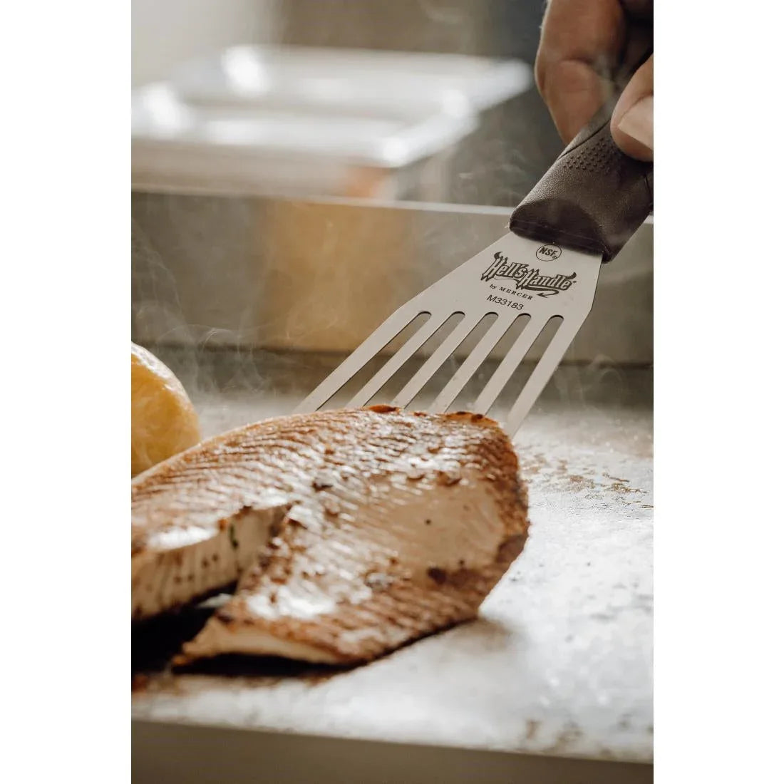 GG730 Mercer Culinary Hells Handle Heat Resistant Fish Turner - JD Catering Equipment Solutions Ltd