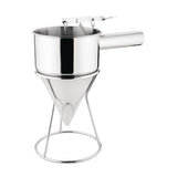 GG759 Vogue Stainless Steel Piston Funnel 1.3ltr JD Catering Equipment Solutions Ltd