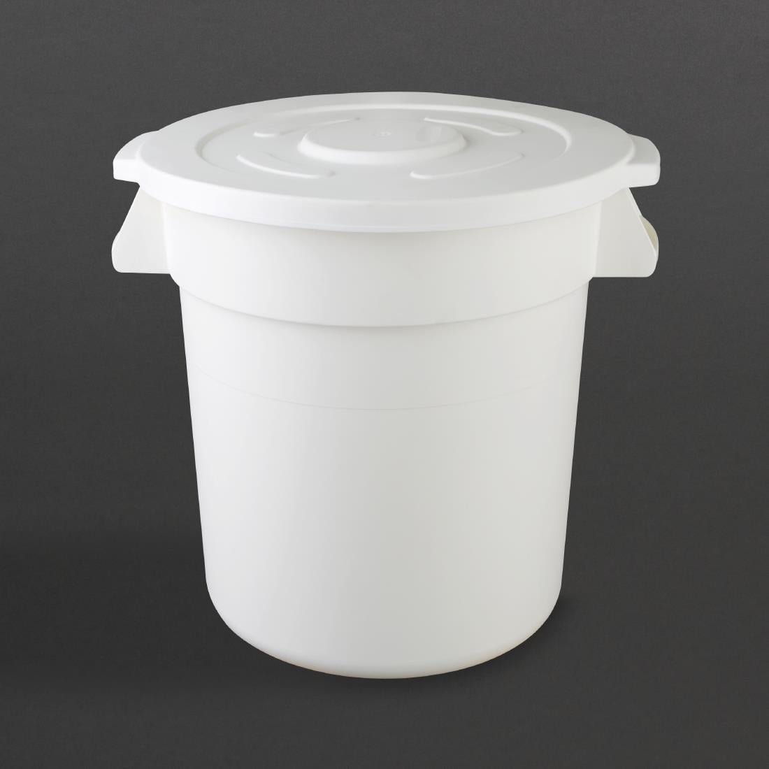 GG792 Vogue Polypropylene Round Container Bin White 38Ltr JD Catering Equipment Solutions Ltd