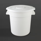 GG792 Vogue Polypropylene Round Container Bin White 38Ltr JD Catering Equipment Solutions Ltd