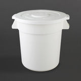 GG792 Vogue Polypropylene Round Container Bin White 38Ltr JD Catering Equipment Solutions Ltd