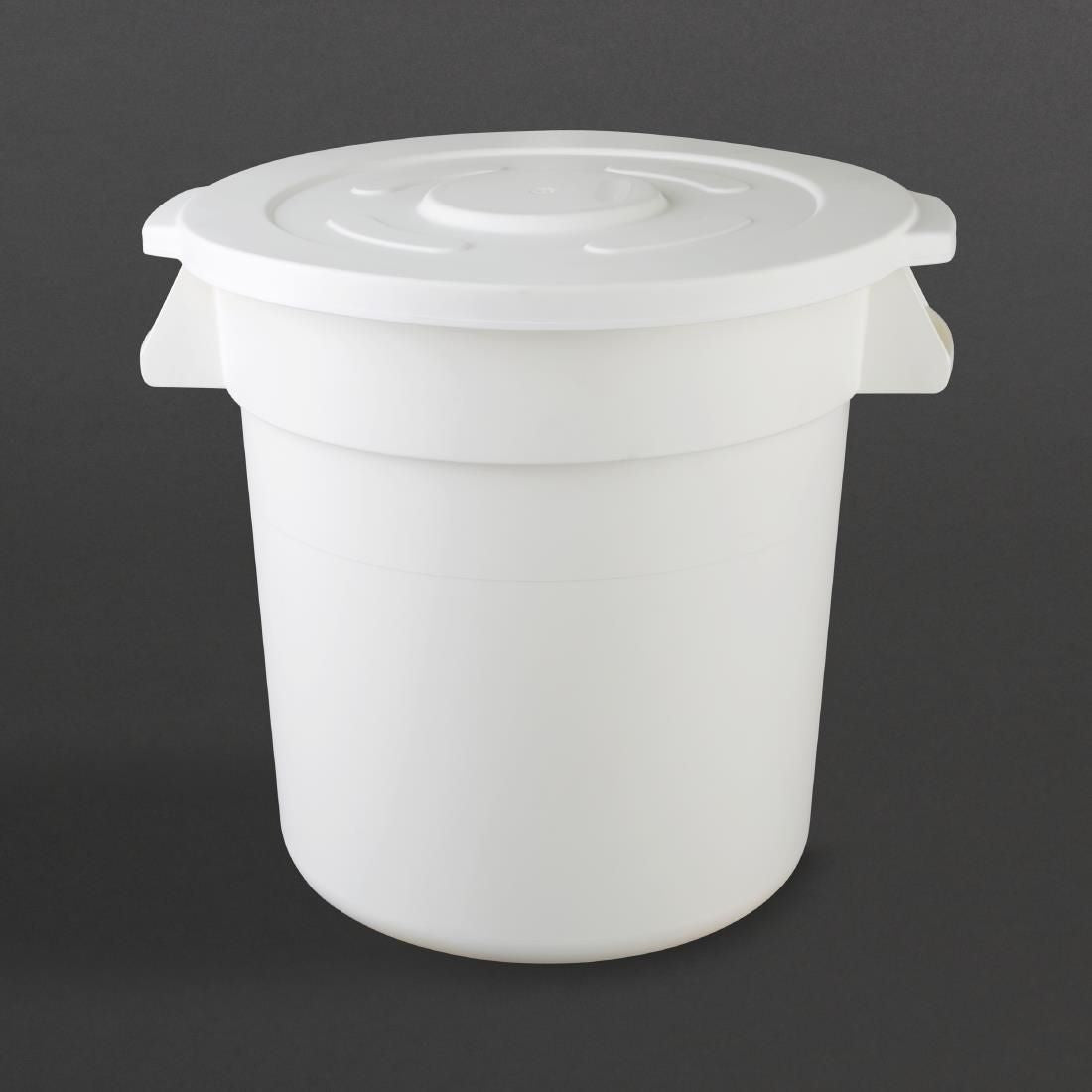 GG793 Vogue Polypropylene Round Container Bin White 76Ltr JD Catering Equipment Solutions Ltd