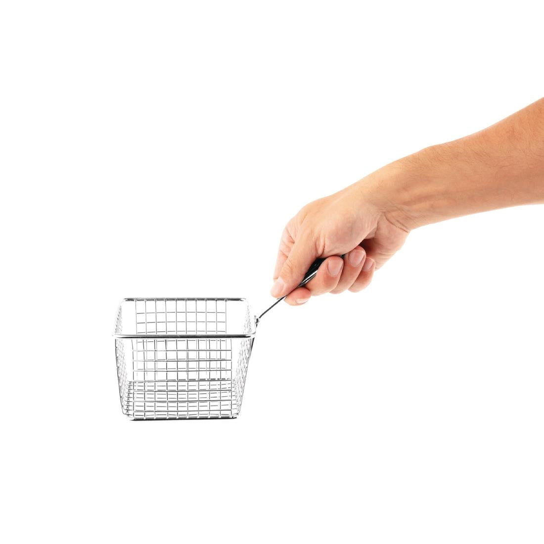 GG867 Olympia Chip basket Square with handle Large JD Catering Equipment Solutions Ltd