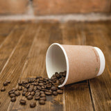 GH020 Vegware Compostable Coffee Cups Double Wall 230ml / 8oz (Pack of 500) JD Catering Equipment Solutions Ltd