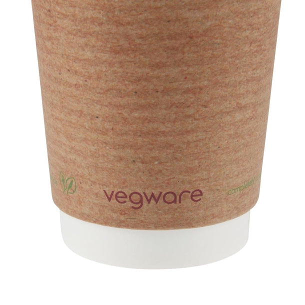 GH020 Vegware Compostable Coffee Cups Double Wall 230ml / 8oz (Pack of 500) JD Catering Equipment Solutions Ltd