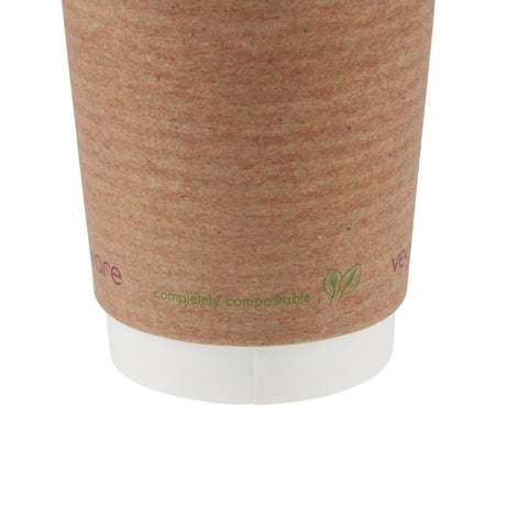 GH020 Vegware Compostable Coffee Cups Double Wall 230ml / 8oz (Pack of 500) JD Catering Equipment Solutions Ltd