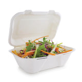 GH026 Vegware Compostable Bagasse Clamshell Hinged Meal Boxes 228mm JD Catering Equipment Solutions Ltd