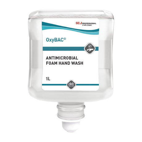 GH259 Deb OxyBAC Unperfumed Antibacterial Foam Hand Soap 1Ltr JD Catering Equipment Solutions Ltd