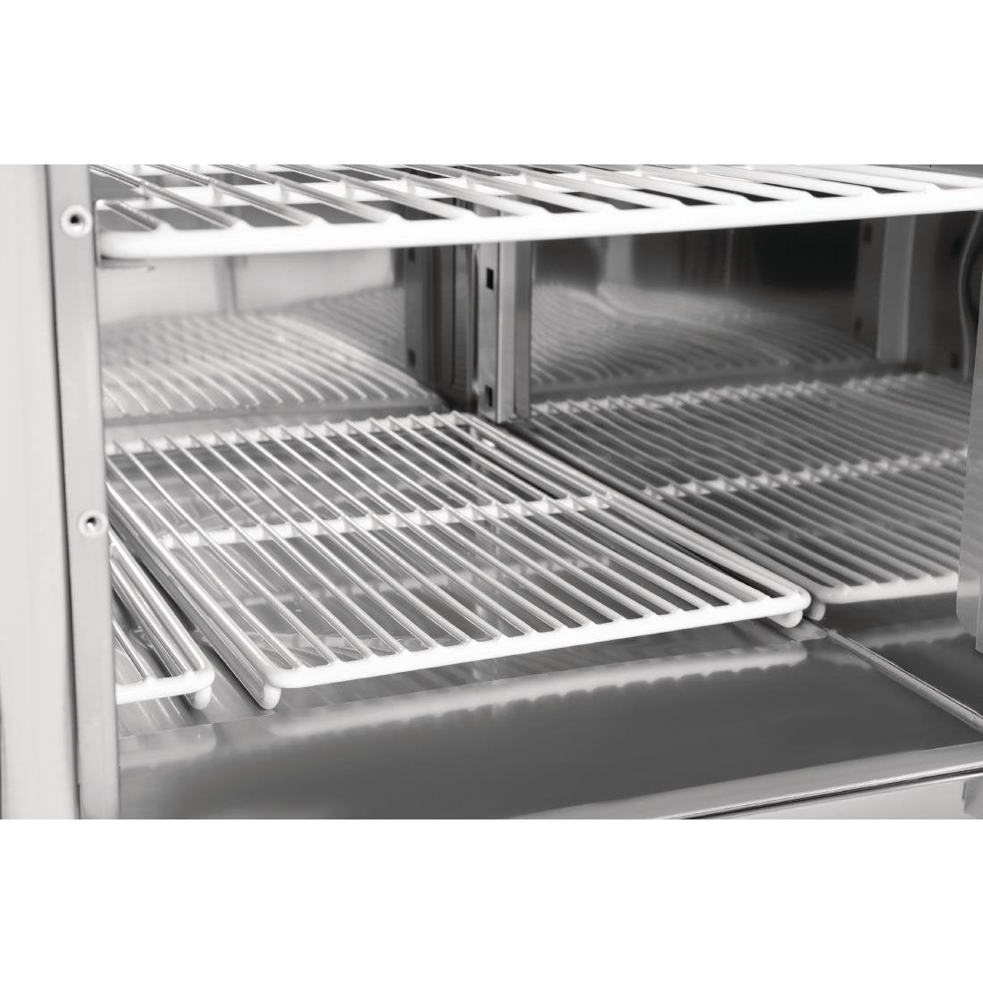 GH267 Polar G-Series 3 Door Pizza Prep Counter with Glass Sneeze Guard 436Ltr JD Catering Equipment Solutions Ltd