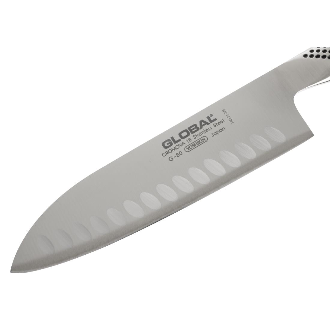 GH281 Global G 48 Santoku Fluted Knife 18cm JD Catering Equipment Solutions Ltd