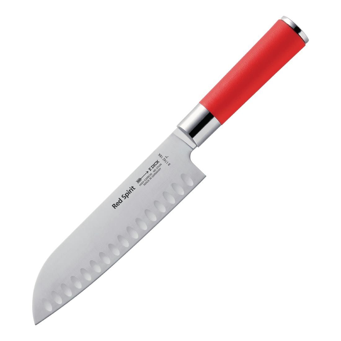 GH292 Dick Red Spirit Fluted Santoku Knife 18cm JD Catering Equipment Solutions Ltd